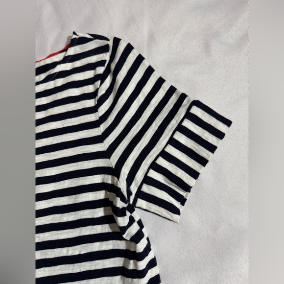 Boden Darcey Jersey Mini Cotton T-Shirt Dress Nautical Stripe Navy like new - Picture 6 of 7
